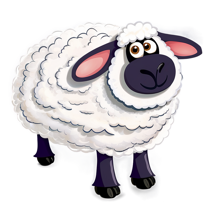 Happy Cartoon Sheep Png 10 PNG Image