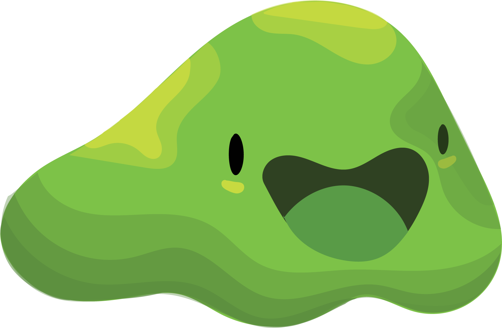 Happy Cartoon Slime PNG Image