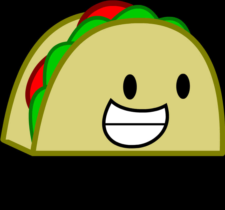 Happy Cartoon Taco Graphic PNG Image