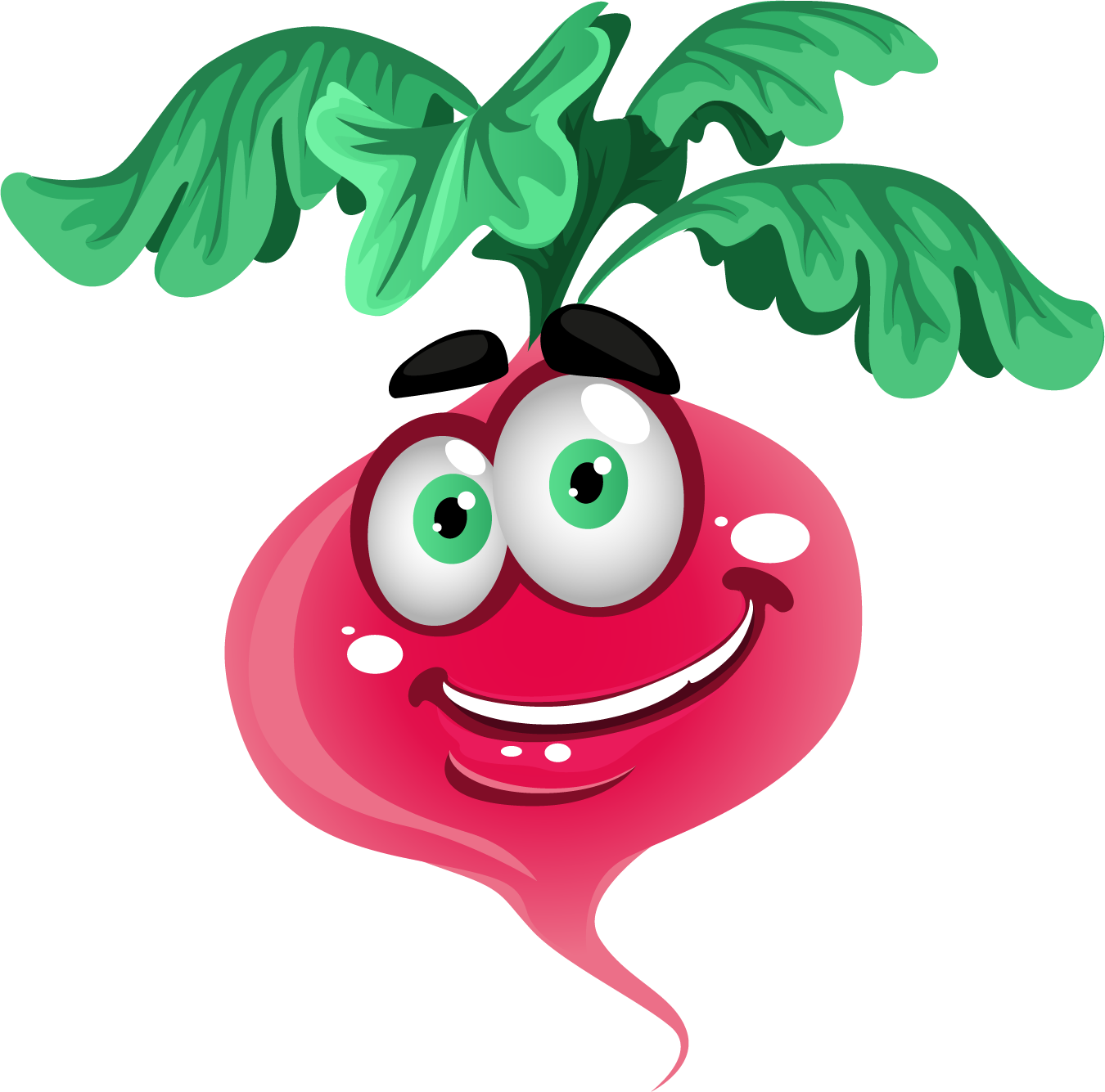 Happy Cartoon Turnip Character PNG Image