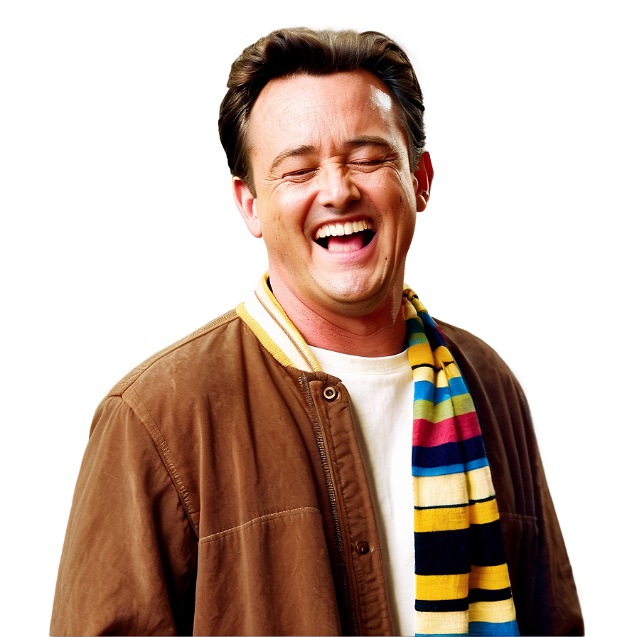 Happy Chandler Bing Laughing Png Oin PNG Image