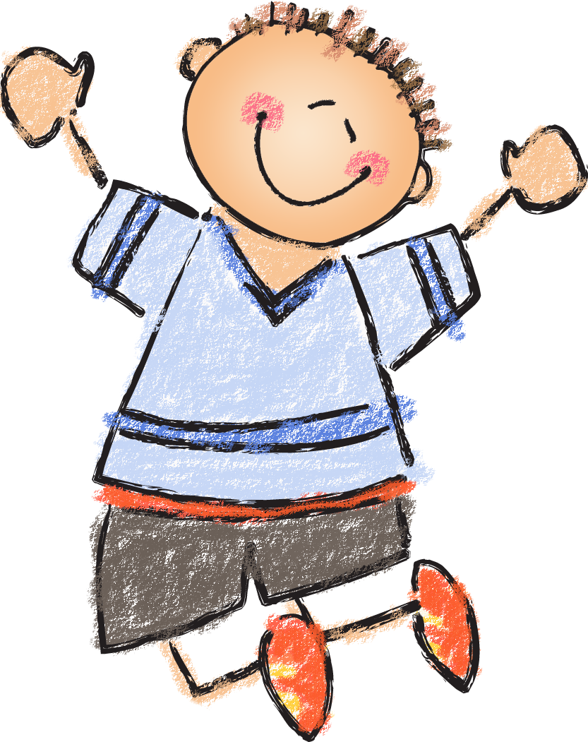 Happy Child Cartoon Drawing PNG Image