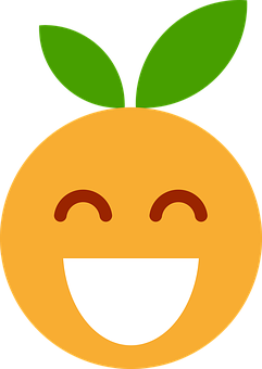 Happy Clementine Emoji PNG Image