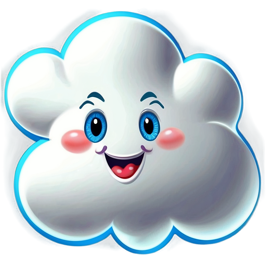 Happy Cloud Cartoon Png Xgu15 PNG Image