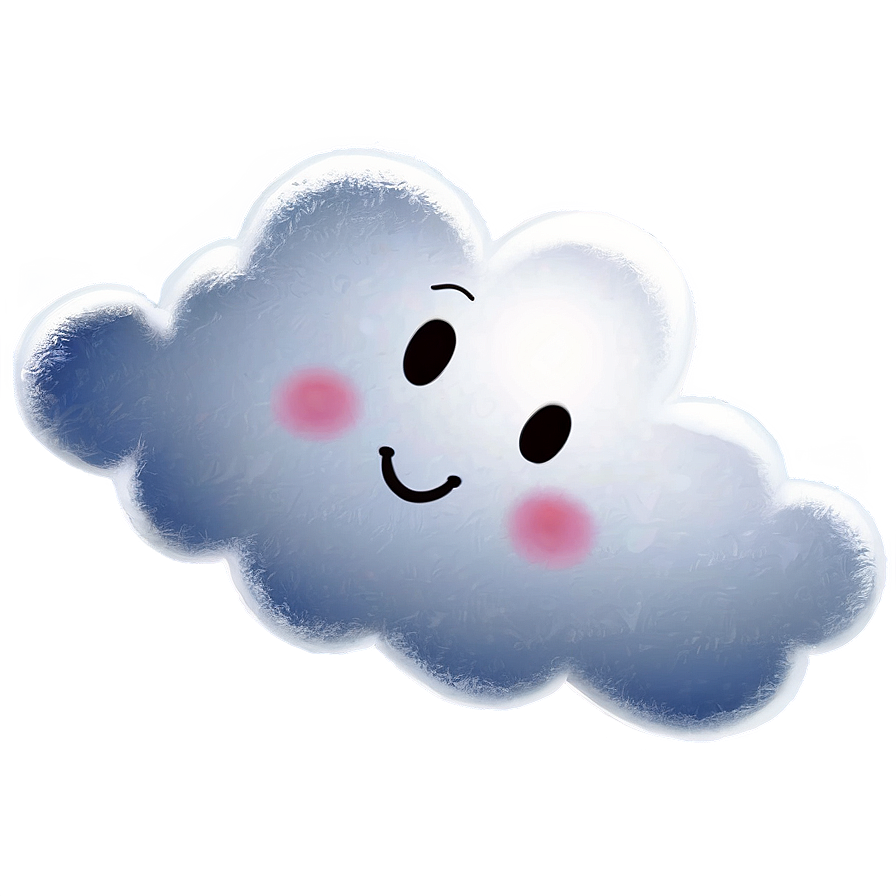 Happy Cloud Character Png 2 PNG Image