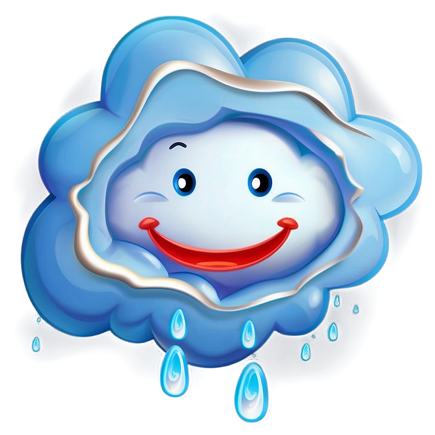 Happy Cloud Character Png Por43 PNG Image