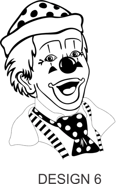 Happy Clown Sketch Design PNG Image