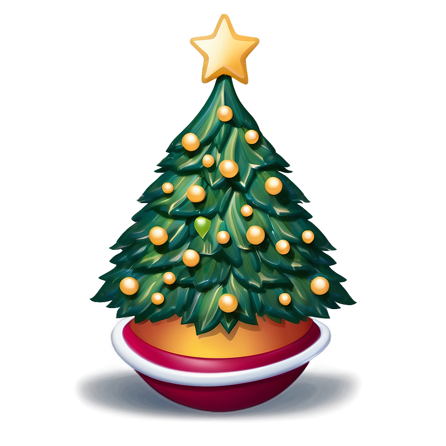 Happy Cute Christmas Tree Png Lag PNG Image