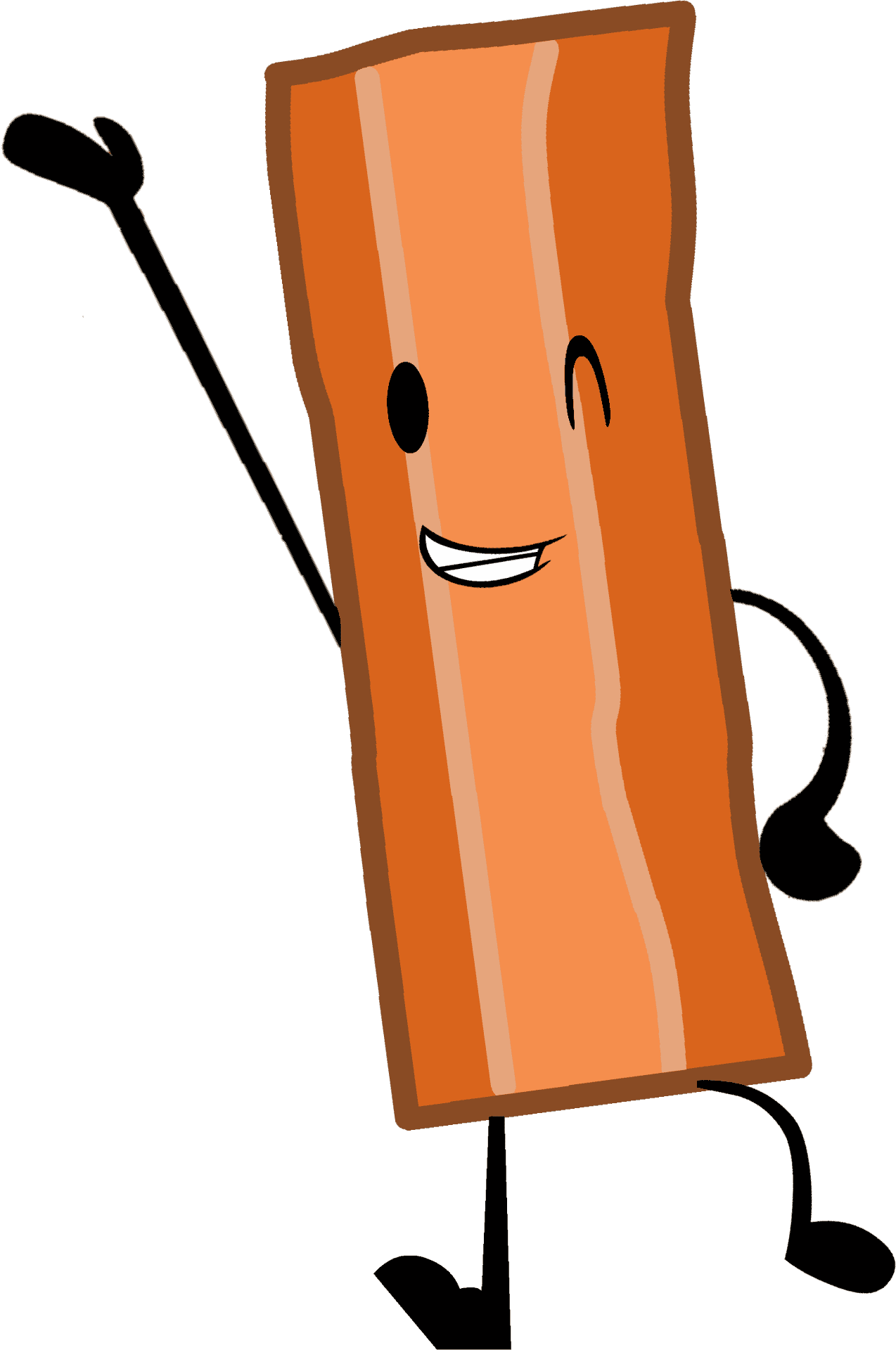 Happy Dancing Bacon Character.png PNG Image