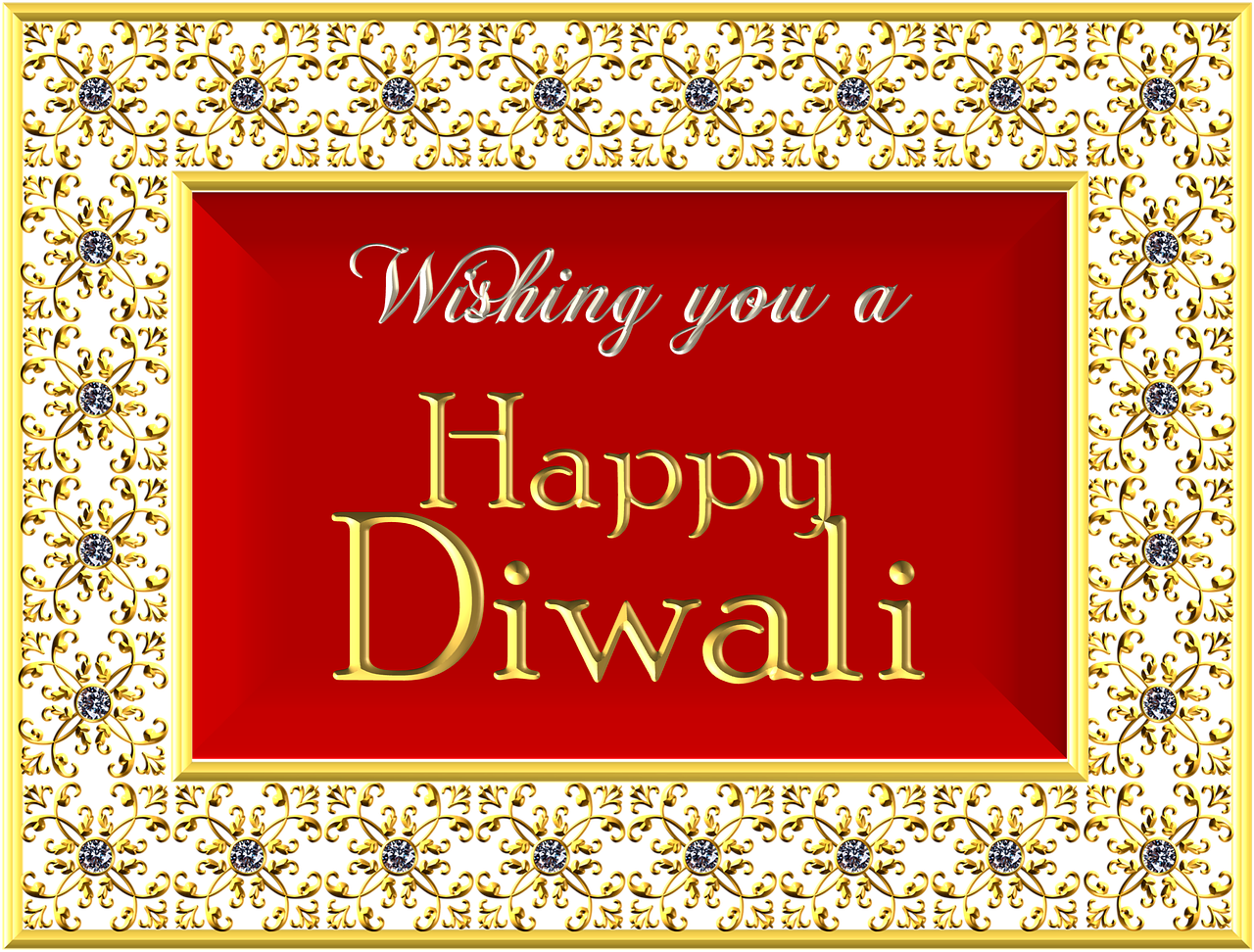 Happy Diwali Greeting Card PNG Image