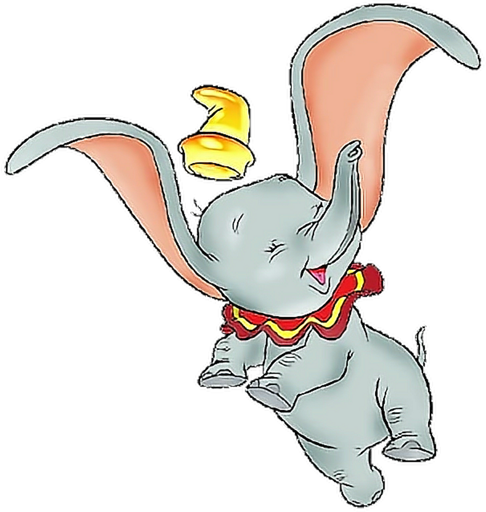 Happy Dumbo Flying Cartoon PNG Image