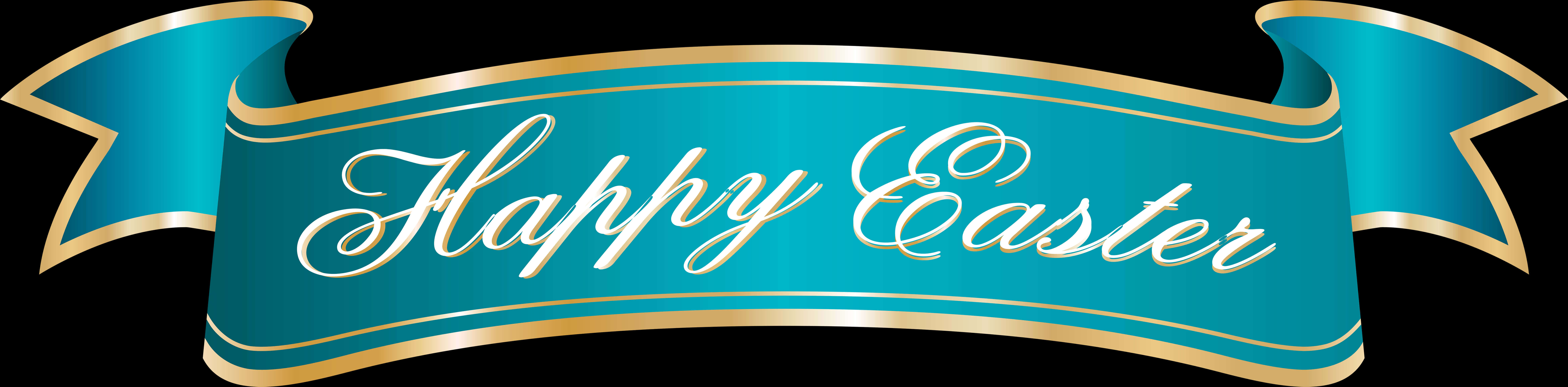 Happy Easter Banner Graphic PNG Image