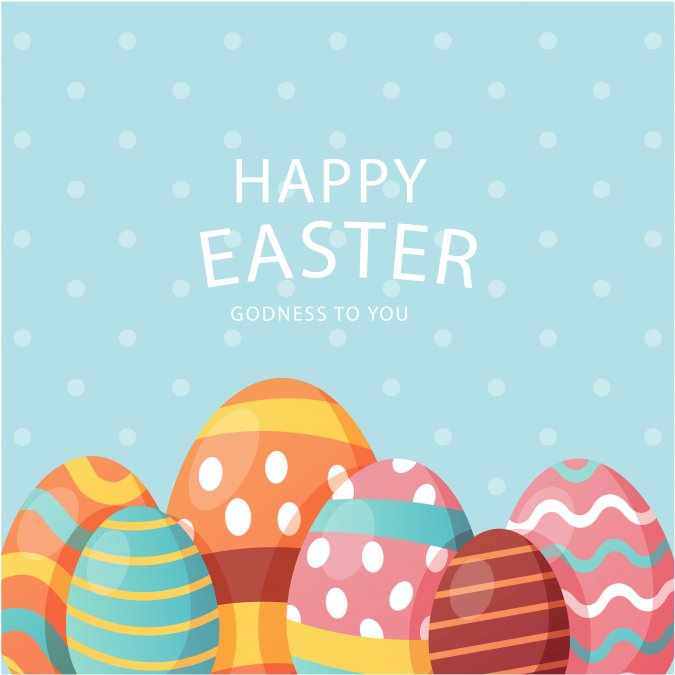 Happy Easter Greeting Card PNG Image