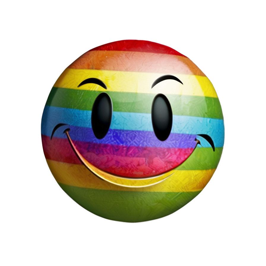 Happy Face Rainbow Emoji Png 44 PNG Image