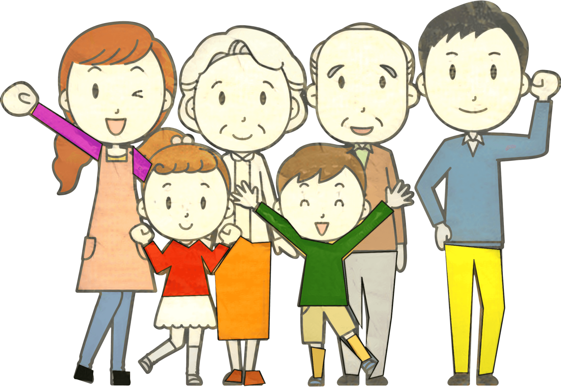 Happy Family Illustration.png PNG Image