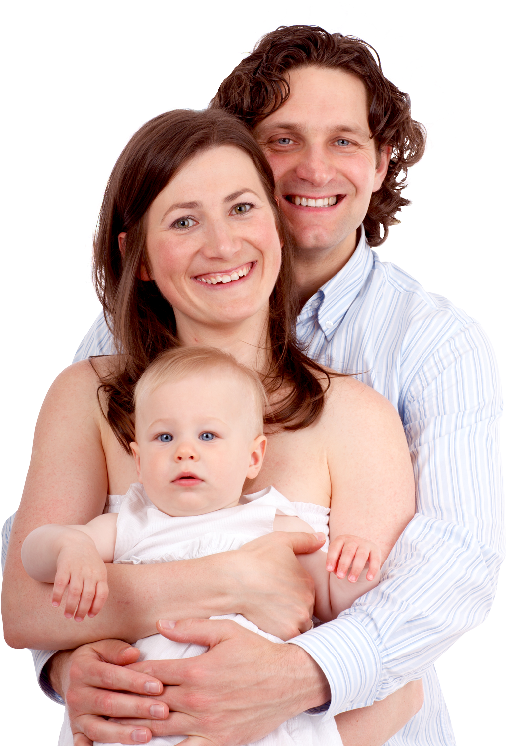 Happy Family Portrait With Baby PNG Image