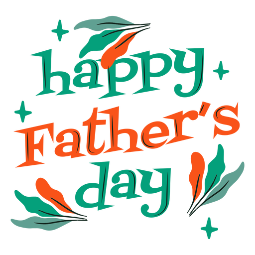 Happy Fathers Day Celebration Graphic PNG Image