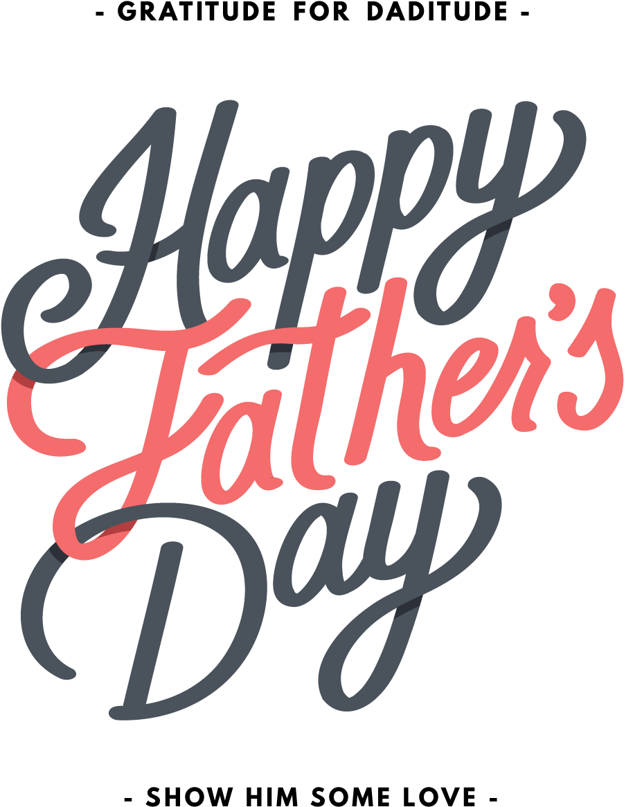 Happy Fathers Day Celebration Graphic PNG Image