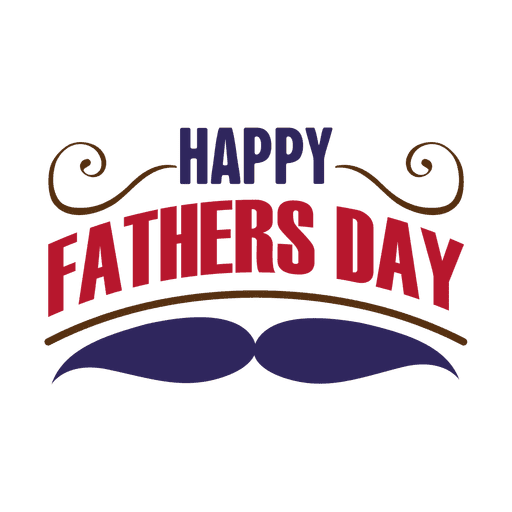 Happy Fathers Day Celebration Graphic PNG Image