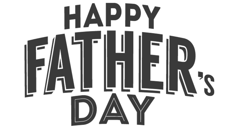 Happy Fathers Day Celebration Text PNG Image