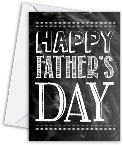 Happy Fathers Day Chalkboard Card PNG Image