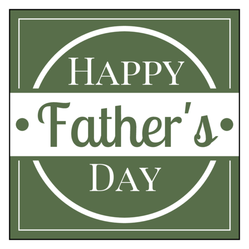 Happy Fathers Day Greeting Graphic PNG Image