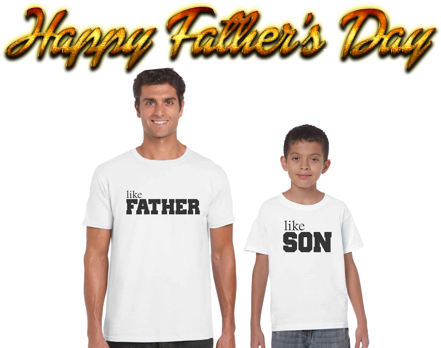 Happy Fathers Day Like Father Like Son Tshirts PNG Image