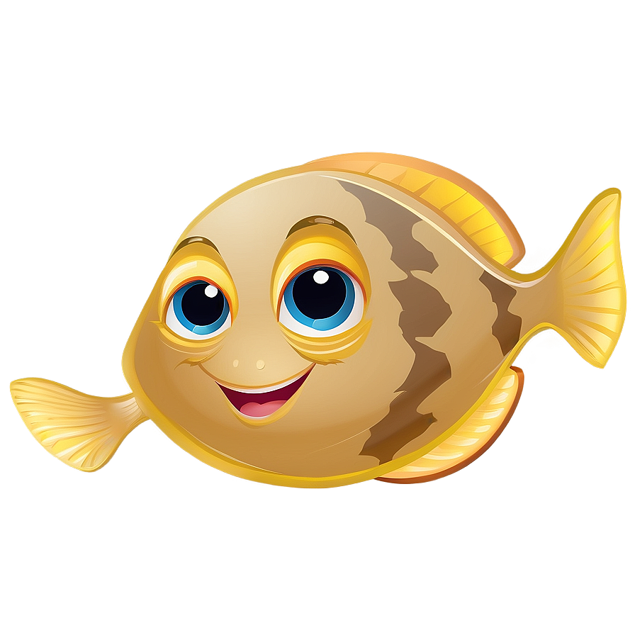 Happy Flounder Clipart Png Ftu PNG Image