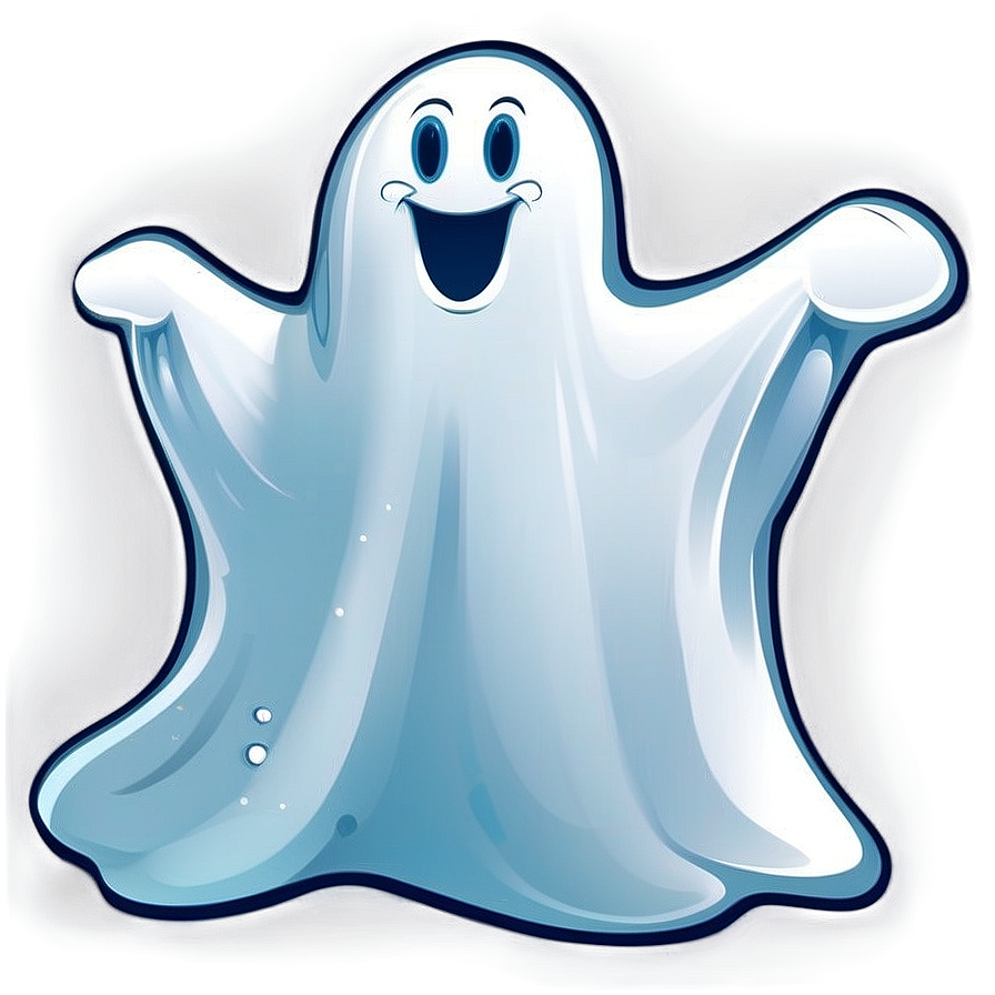 Happy Ghost Illustration Png Bkv PNG Image