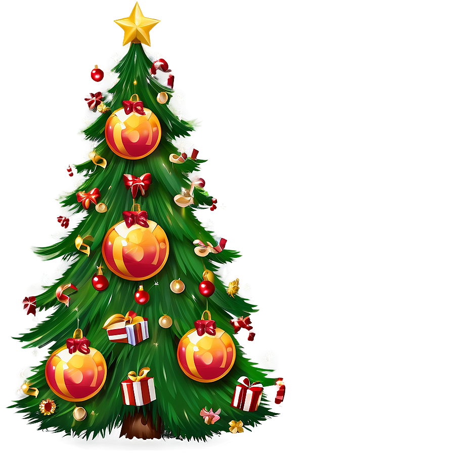 Happy Holidays Cartoon Tree Png 86 PNG Image