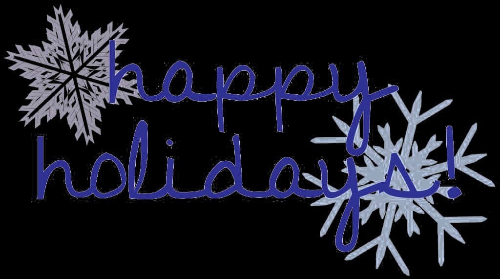 Happy Holidays Snowflake Greeting PNG Image