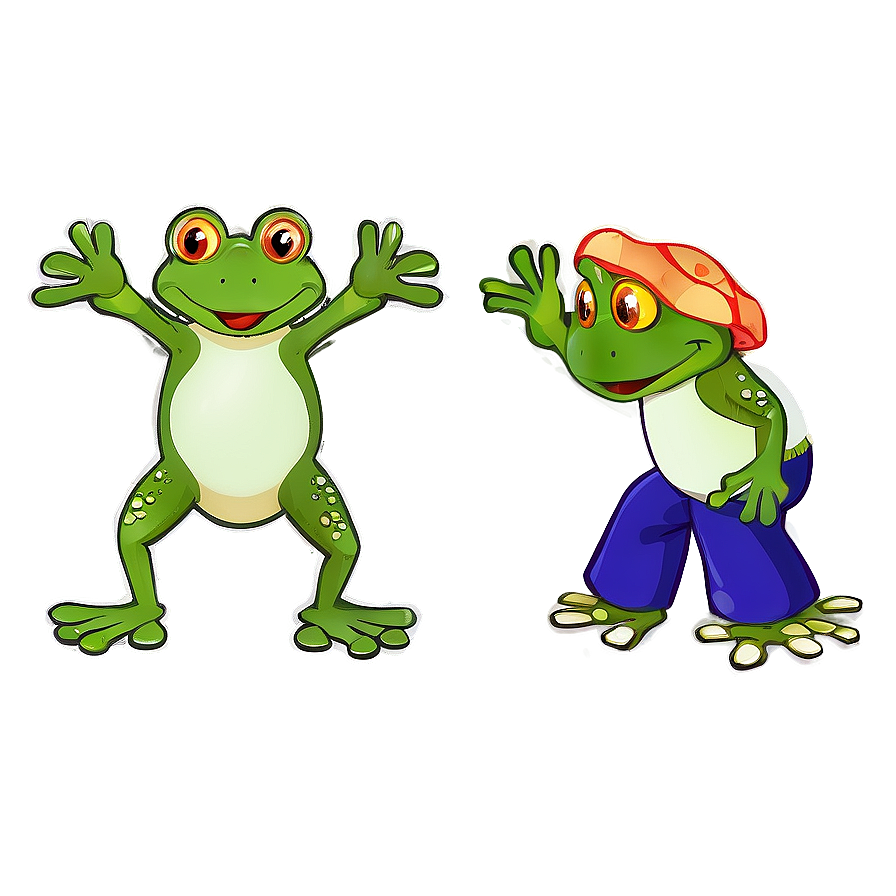 Happy Hopping Frog Cartoon Png 06272024 PNG Image