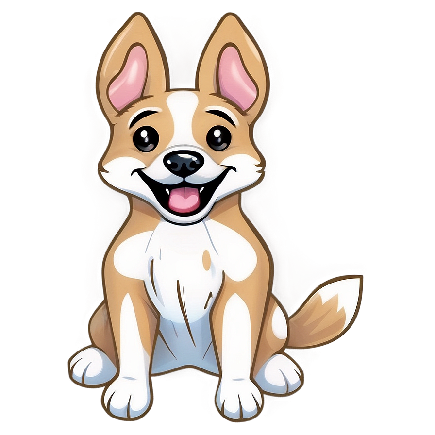 Happy Kawaii Dog Drawing Png Acc11 PNG Image