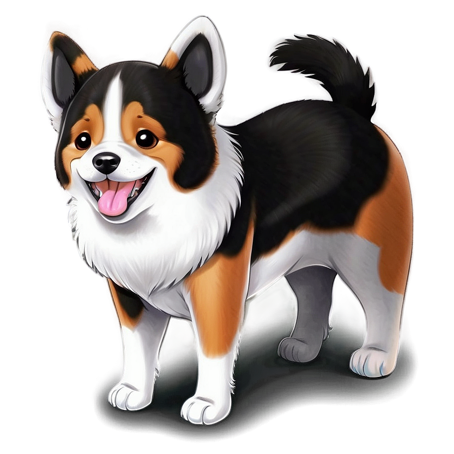 Happy Kawaii Dog Drawing Png Bim67 PNG Image