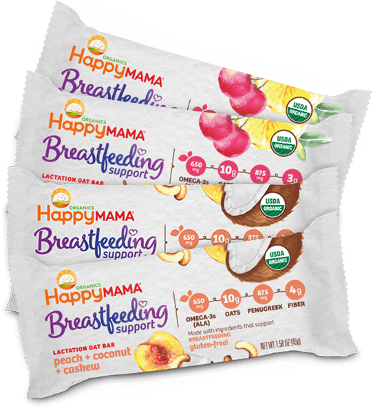 Happy Mama Breastfeeding Support Lactation Oat Bars PNG Image