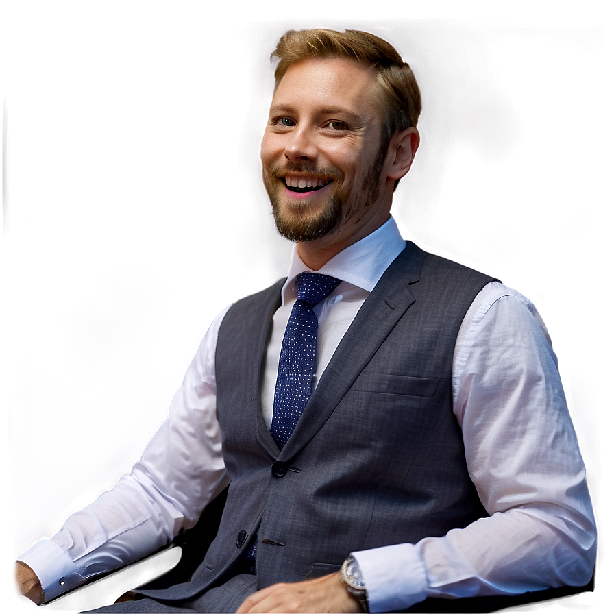 Happy Man In Office Png Ayk PNG Image