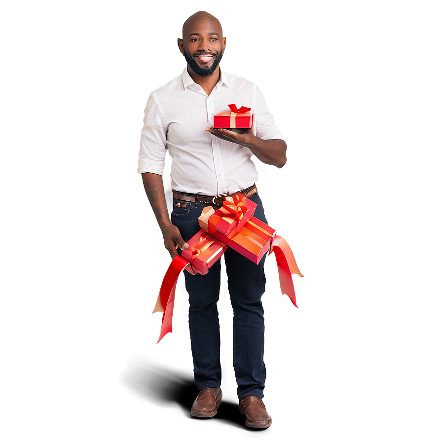 Happy Man With Gift Png 06272024 PNG Image