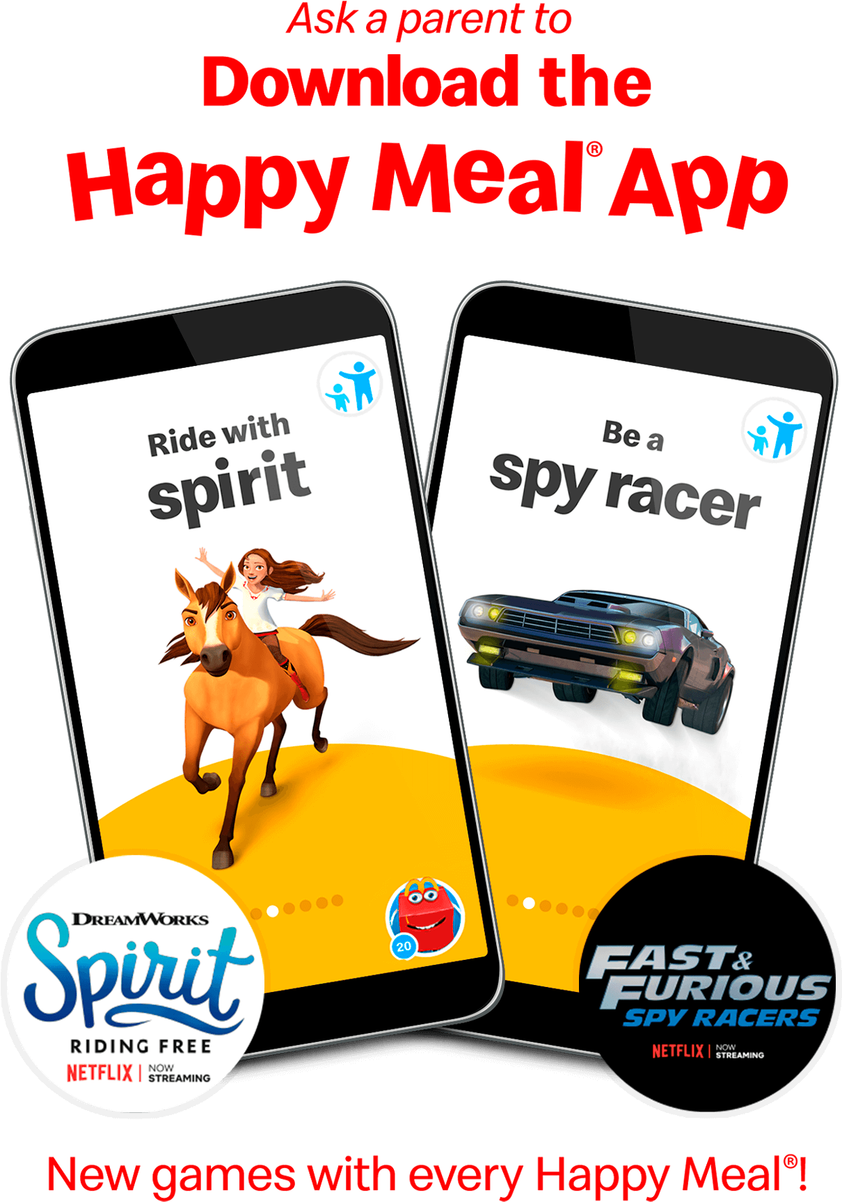 Happy Meal App Promotion Spiritand Spy Racers PNG Image