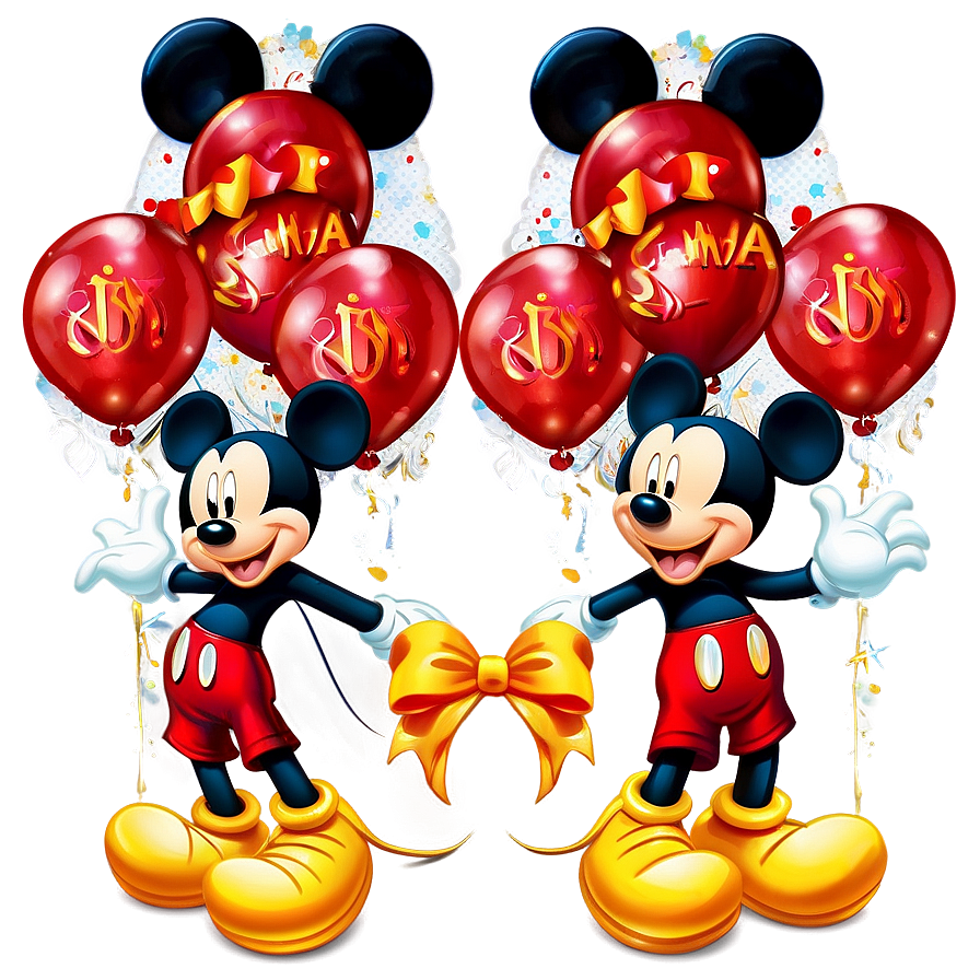 Happy Mickey Mouse Celebration Png Mps PNG Image