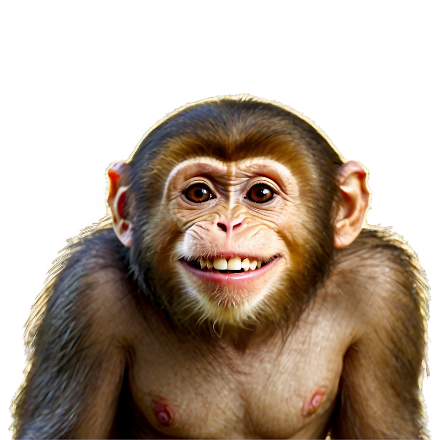 Happy Monkey Face Illustration Png 06272024 PNG Image