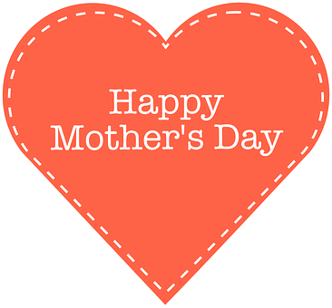 Happy Mothers Day Heart Graphic PNG Image