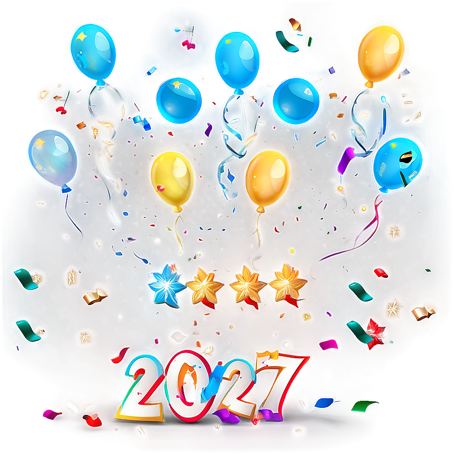 Happy New Year Confetti Celebration Png Pbj PNG Image