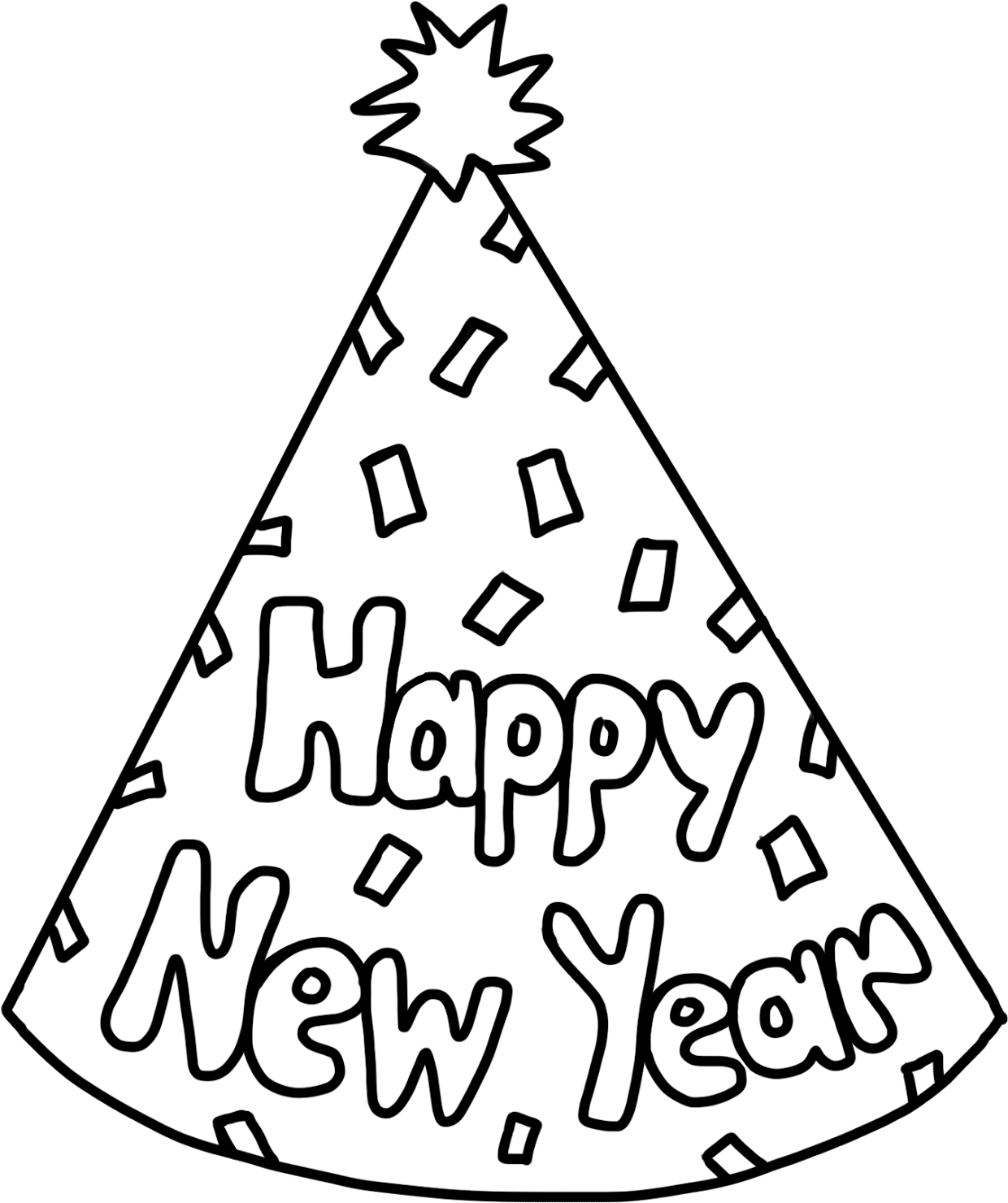 Happy New Year Party Hat PNG Image