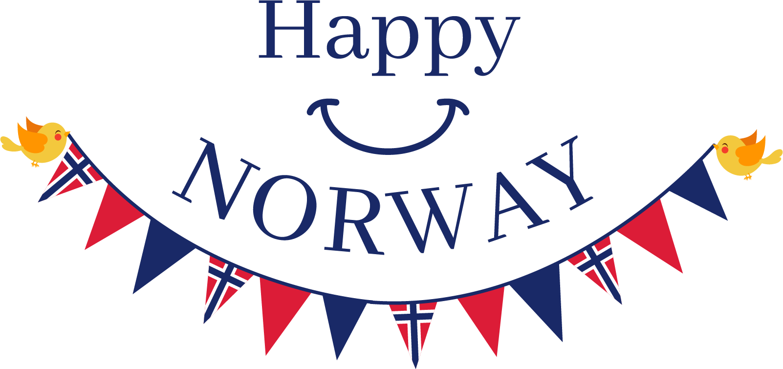 Happy Norway Celebration Banner PNG Image