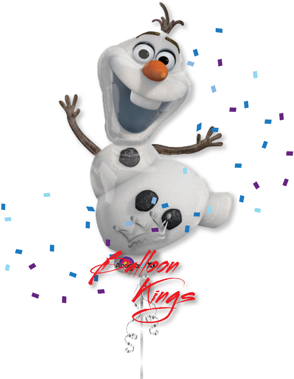 Happy Olaf Balloon Celebration PNG Image