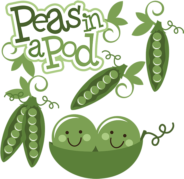 Happy Peasina Pod Illustration PNG Image