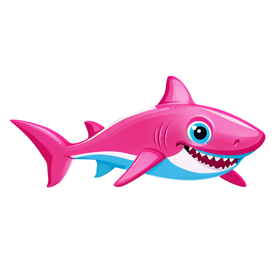 Happy Pink Baby Shark Image Png Ftg60 PNG Image