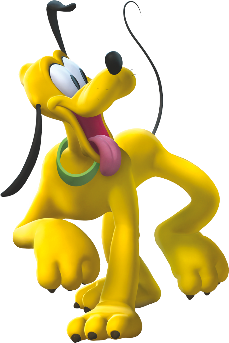 Happy Pluto Disney Character PNG Image