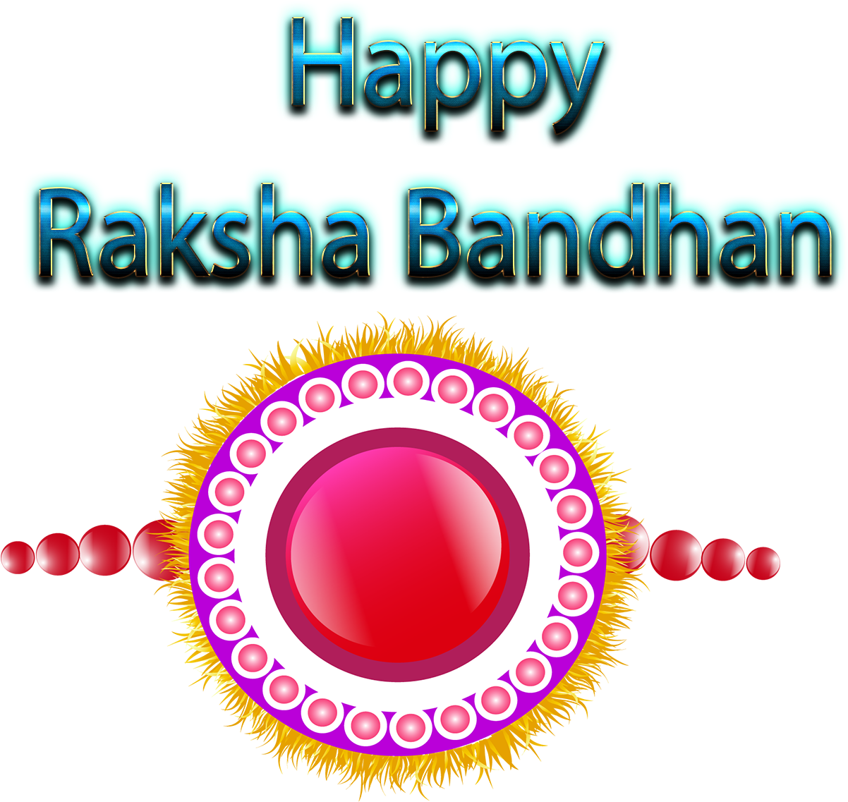 Happy Raksha Bandhan Greeting PNG Image