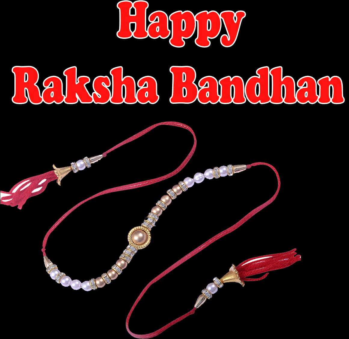 Happy Raksha Bandhan Greetingand Rakhi PNG Image